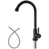 Aolemi Cold Water Only Kitchen Faucet Black 304 Stainless Steel