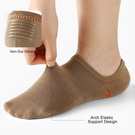 Honeysea Black No Show Socks for Men - No Show Socks Men Running Socks for Men 9-12 Athletic Socks Non Slip Socks Mens No Show Socks Silicone Socks for Men Clothes