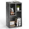 VECELO 3-Cube Open Bookcase, Small Bookshelf with Height Difference Shelves