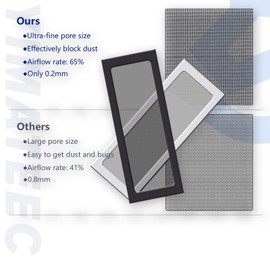 YIMATEECO Dust Filter PC Fan Cover 240 mm for Computer Cooler Fan / Power Supply / Router, Nylon 80 Meshes, Magnetic Frame, PC Fan, Dust Protection (Nylon, 120 x 240 mm, Pack of 2, White)