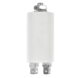 SPARES2GO 8uF Motor Start Run Interference Capacitor for Hygena Cata Diplomat Tumble Dryer (4 Spade Tabs, 8MFD)