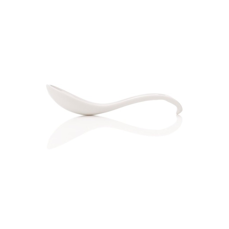 White Ceramic Japanese Soup Spoon
