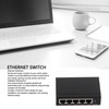 5 Port 10/100Mbps Ethernet Switch Plug and Play Unmanaged Home