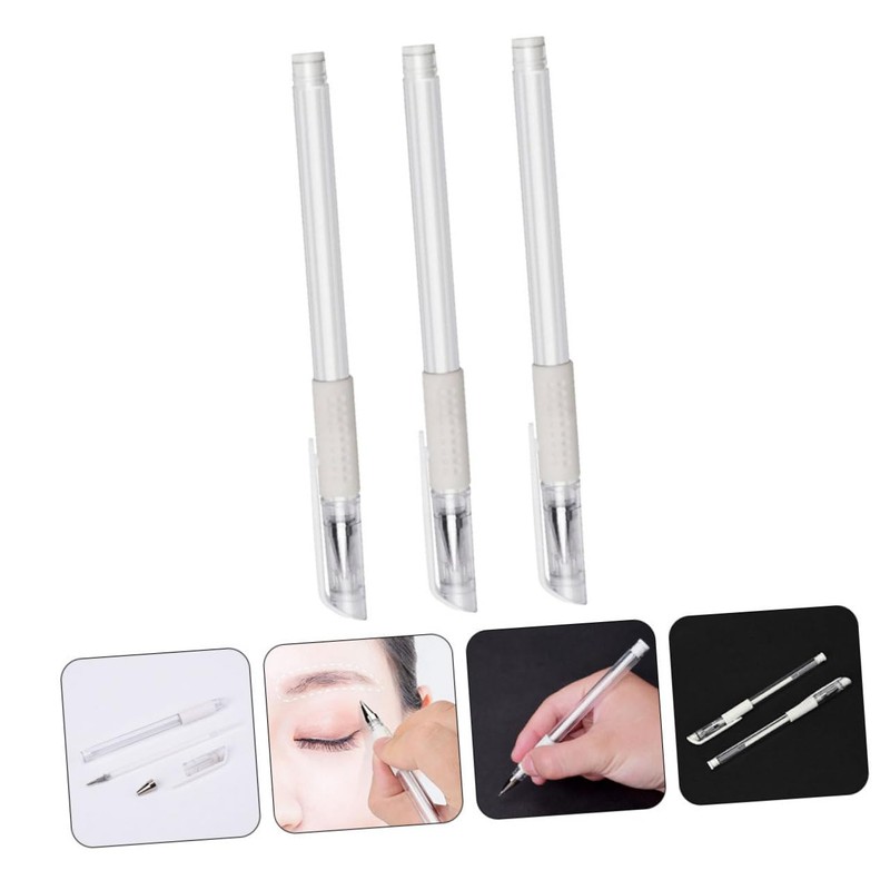 MERRYHAPY Microblading Eyebrow Marking Pen 3pcs Waterproof Skin Mapping Tool