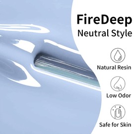 Firedeep Jelly Baby Blue Gel Nail Polish Sheer Baby Blue Nail Polish UV/LED Soak Off Gel Polish for Nail Art Manicure DIY at Home 0.54 Fl Oz 1Pcs