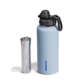 Vesmoon Vessence Tea Infuser Bottle - 32 Oz Insulated Loose Leaf & Fruit Infuser Bottle | Leak Proof with FlowSip Lid