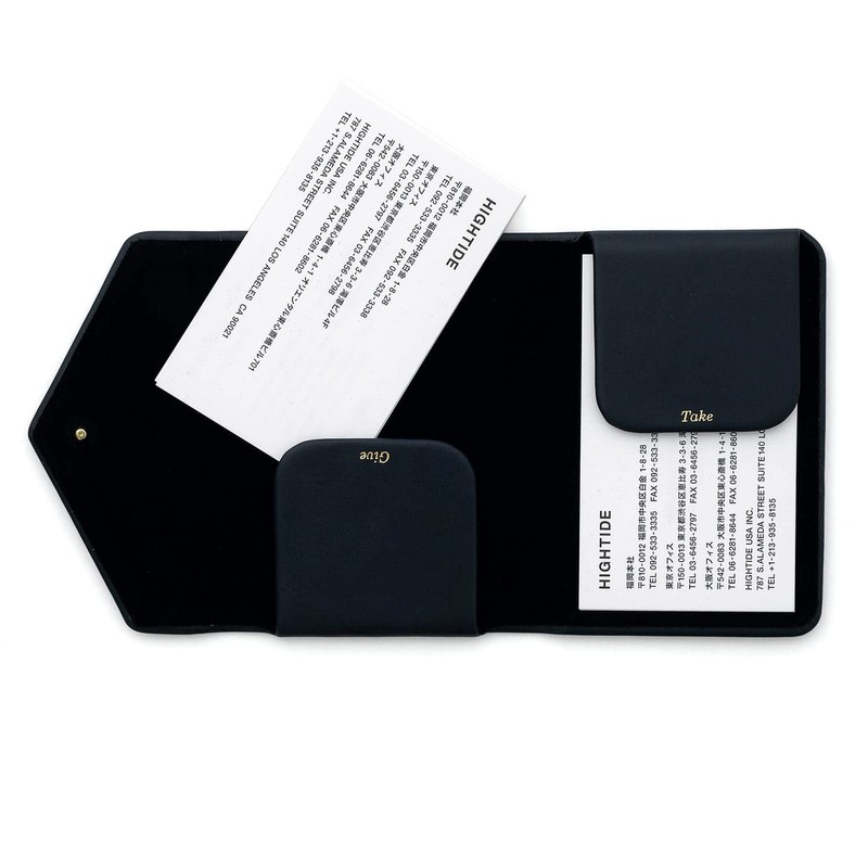 Double Flap Cardholder Black