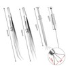GIONAR 2 Piece Stainless Steel Jewellery Tweezers Set, Including Piercing