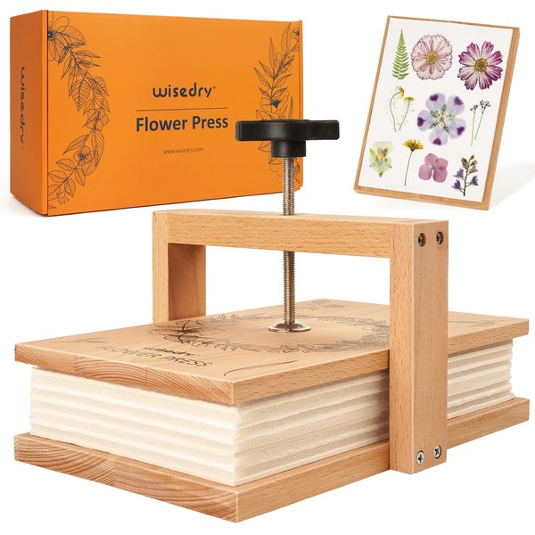 wisedry Flower Press Kit, Easy One-Step Pressing, Even Pressure, 6