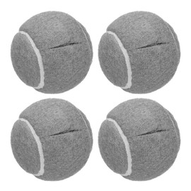 sourcing map 4 Pcs Precut Walkers Tennis Balls, Universal Precut Glide Balls Walkers Accessories Glides for Furniture Legs and Floor Protection, Grey