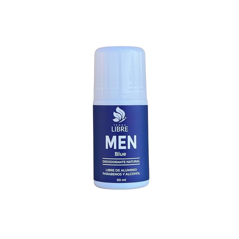 Desodorante Natural Hombre Roll On Blue 60ml 2 Pza