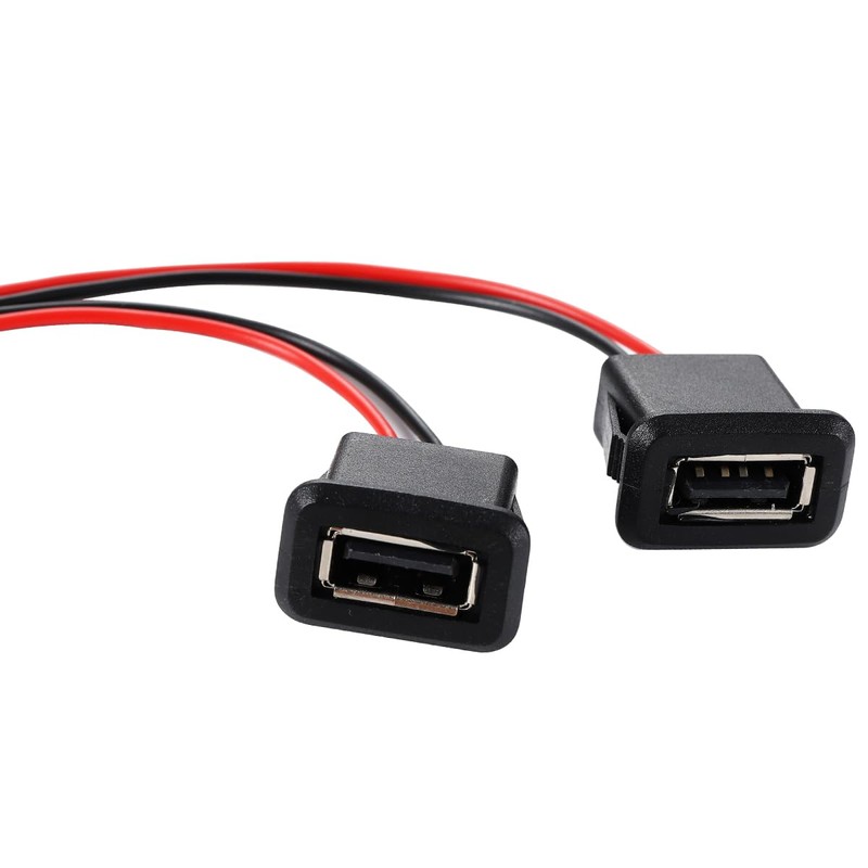 Greluma 5pcs 3A 2 Pin USB Female 2 Wire USB