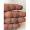 ROSE GOLD OVER 925 STERLING SILVER HEART NECKLACE PENDANT LAB