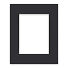 nielsen Conservation Passepartout Cardboard 2.2 mm | External Format 24 x 30 cm for Picture Format 15 x 20 cm | Black | Smooth Surface