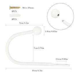 TAIYOU Pack of 2 Tiebacks Curtains Metal Curtain Tieback Hooks Decorative Wall Mounted Tie Hooks for Bedroom Living Room Bathrooms Kitchen Offices Dining Room Cafes Round Head Milky White