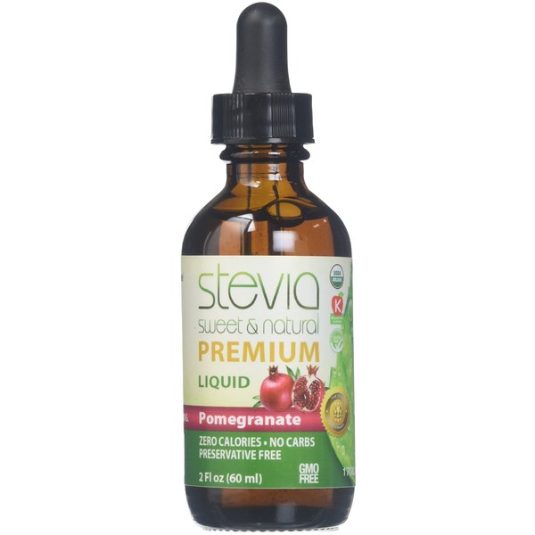 ANUMED INTERNATIONAL Pomegranate Stevia Liquid, 0.02 Pound