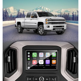 PZSWUXIE for 2016-2023 2024 Chevy Silverado 1500 2500 3500 WT Custom LS 7 Inch Tempered Glass Screen Protector 9H Hardness Accessories LCD Touchscreen(Not for 4.2 Inch or 8 Inch or 13.4 Inch)