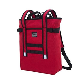 Manhattan Portage Chrystie Backpack With Adjustable Strap Water Resistant Paded Laptop Compartment In 1000D Cordura (Red)