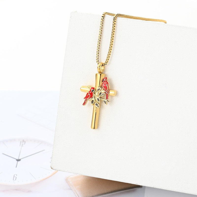XSMZB Cross Cremation Jewelry for Ashes Funeral Memorial Pendant Hold