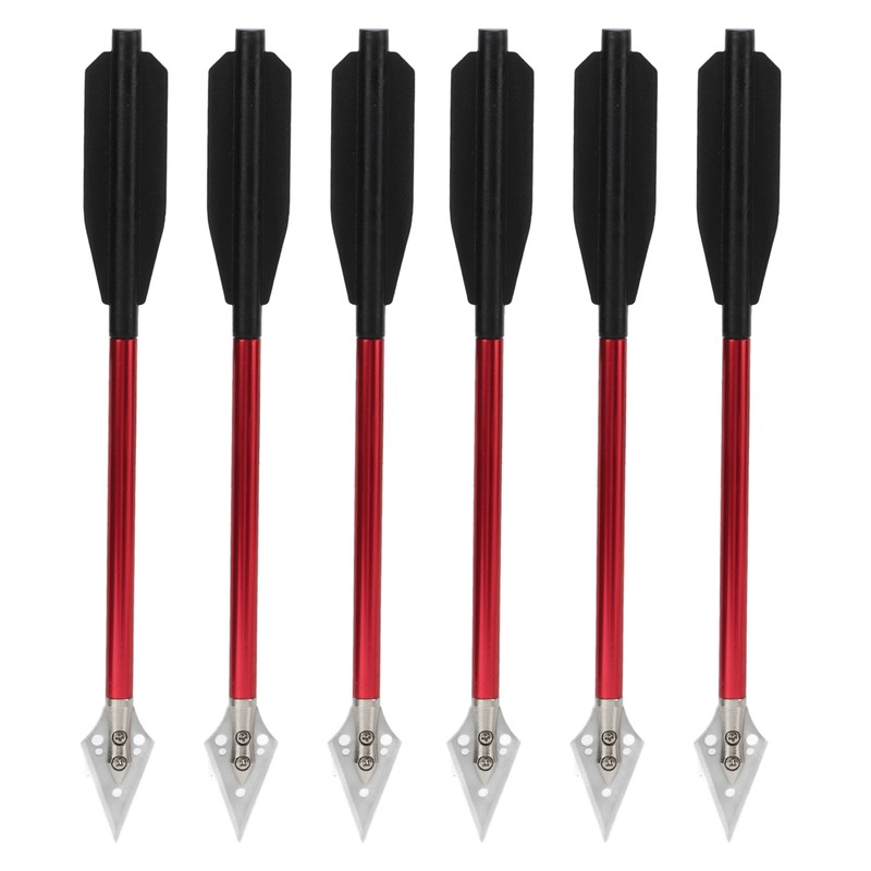6Pcs Crossbow Arrows Double Screw Fixing Aluminum Alloy Shooting Bow