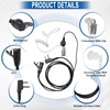 Akoree AVPH3 Walkie Talkie Headset Surveillance Earpiece with VOX PTT