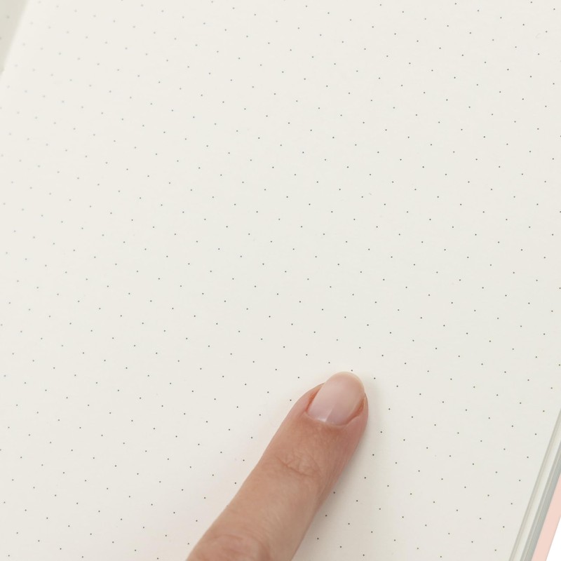 A5 Notebook Dotted Journal with Faux Leather Hardback Cover and