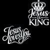 Jesus is King, Jesus Loves You Two Stickers in One