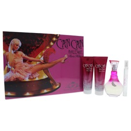Paris Hilton Can Can for Women Gift Set (Eau de Parfum Spray, Lotion, Bath and Shower Gel, Perfume Stick)