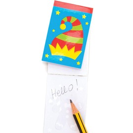 Baker Ross AX593 Christmas Mini Notebooks - Pack of 15, Drawing Pads for Kids, Ideal Party Bag Filler