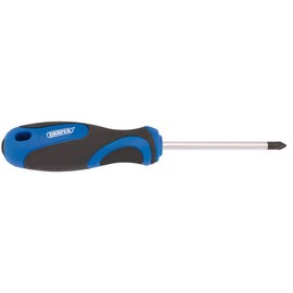 Draper 48926 865PZ Number 1 PZ Type Screwdriver with Soft Grip Handle, 75mm , Blue