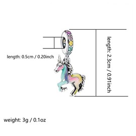 Manyilus unicorn charms horse charms 925 Sterling Silver Charm are suitable for charm necklaces and bracelets,Also butterfly dragonfly cat amulet love heart charm beads. jewelry gift for women.