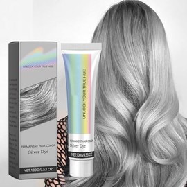Tinte Gris para Cabello - Color Vibrante, Cobertura Perfecta de Canas, Sin Amoníaco, Resultados Profesionales, Acabado Natural y Suave