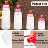 SUJUDE Botellas Exprimibles para Condimentos, Salsas, Masa para Panqueques, Plástico,