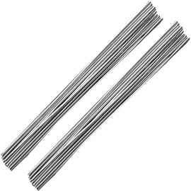 Aluminum Welding Rods, 20-Pack Universal Low Temperature Aluminum Welding Cored Wire for Electric Power, Chemistry, Food, Silver 0.08 x 10in/2 x 250mm (20-pack)