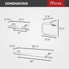 Pfister Bruxie 3-Piece Bathroom Hardware Set with Towel Bar, Towel
