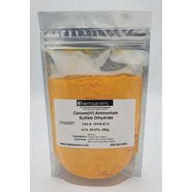 Cerium(IV) Ammonium Sulfate Dihydrate, ACS, 99.97%, Certified, 250g