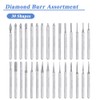 Mesee 30 Pieces Diamond Burr Assortment Set, 3mm Shank Diamond