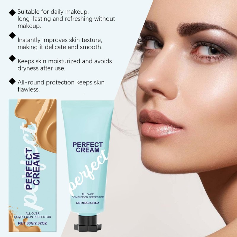 2 Feuchtigkeitsspendende Concealer-Creme, Langanhaltende CC Creme, Wasserfester und Schweißfester Hautfarben-Concealer,