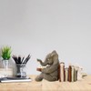 Elephant and Rabbit Statue Bookend Figurines Ornaments Resin Animal Figurines