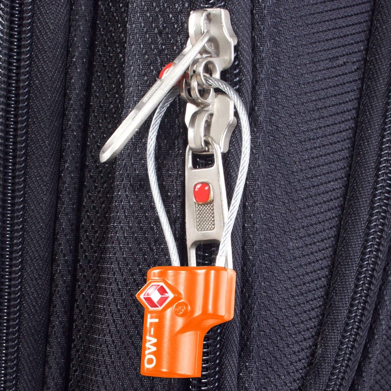 OW-Travel TSA Approved Luggage Locks Suitcase Locks (2 Pack) Cable