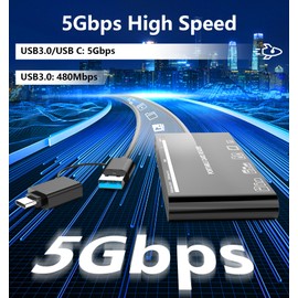 USB C USB3.0 Multi Card Reader SD/TF/CF/Micro SD/XD/MS 7 in 1 Card Reader/Adapter/Hub for SD SDXC SDHC CFI TF Micro SD Micro SDXC Micro SDHC MS MMC UHS-I for Windows/Mac/Linux