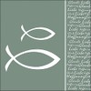 Ambiente Napkin Lunch 33 x 33 cm with Faith Fish