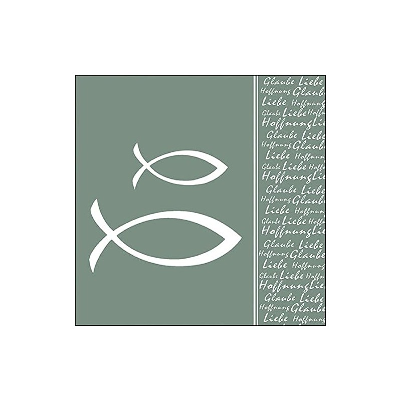 Ambiente Napkin Lunch 33 x 33 cm with Faith Fish