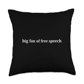 Big Fan of Free Speech Throw Pillow
