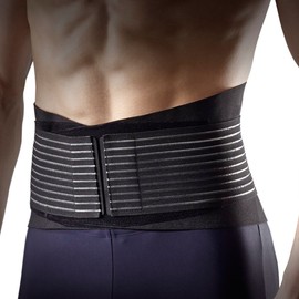 LP Support 919-KM Back Support with Stabilising Rods - Relief and Stabilisation of the Lumbar Vertebra, Size: XXL, Colour: Black