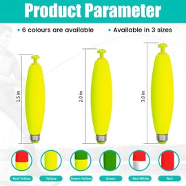 YOTO Weighted Fishing Bobbers丨Snap-On Peg Floats丨EVA Foam Spring Fishing Corks for Crappie Panfish Catfish丨1.5in-2in-3in