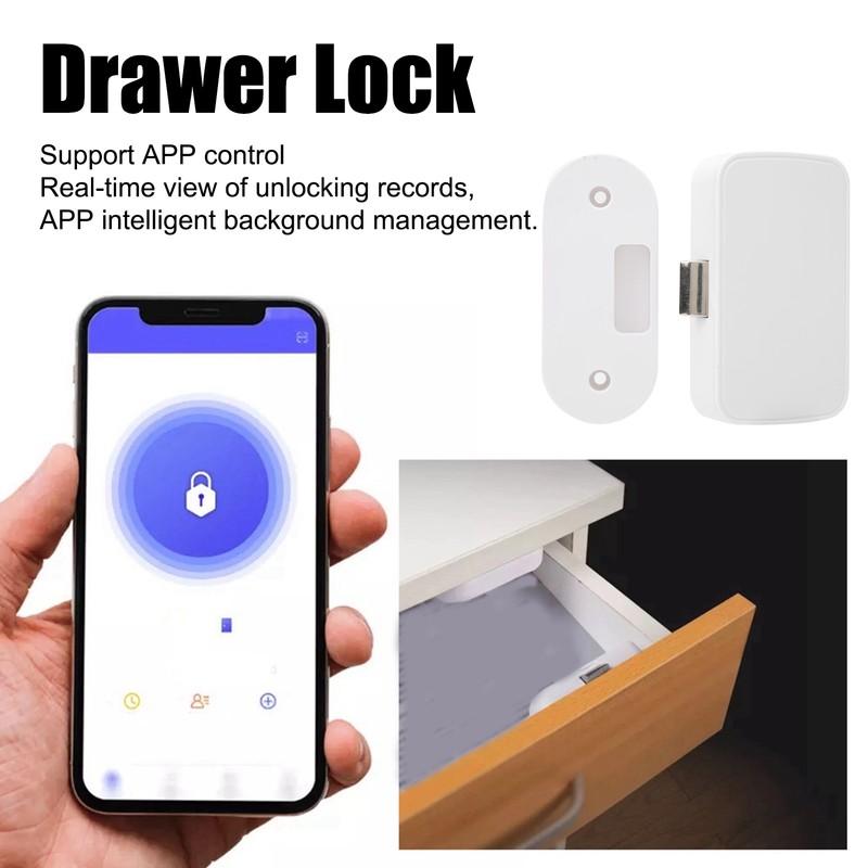 Drawer Lock Intelligent Remote Unlocking Keyless Lock Set for Bluetooth