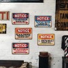 Funny Parking Only Themed Metal Sign Set with Retro PrintsColor: