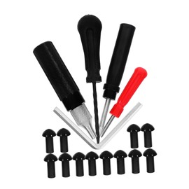 ABOOFAN 1Set Motorcycle Tire Repair Kit Compact Lightweight Fixing Tools for Quick Puncture Repairs Compatible with Various Vehicles Durable Construction Easy