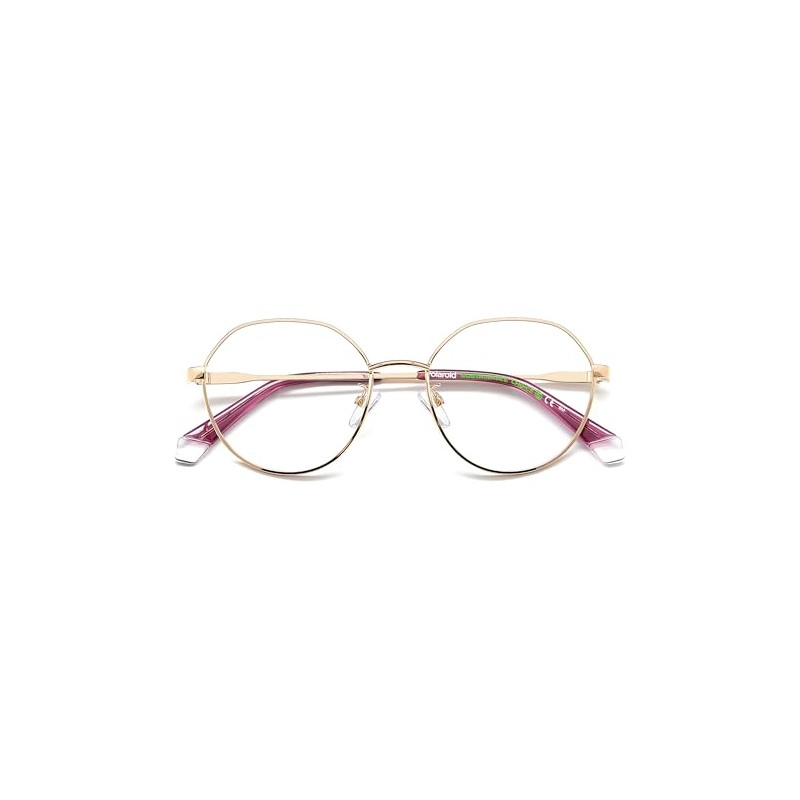 POLAROID Model PLD D490/G Ladies Oval Metal Eyeglass Frame (Includes